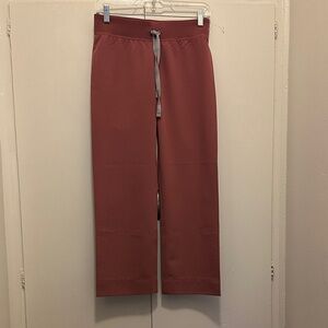 Figs Men's Rust Joggers with Gray Tie